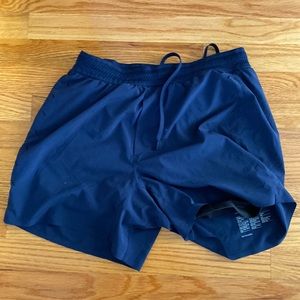 Ten Thousand Session Short - Navy - Mens Medium 5”